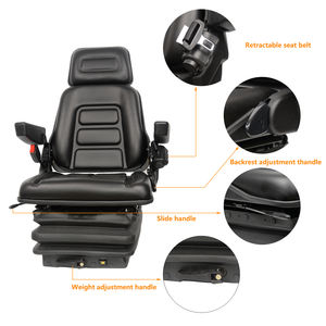 Asiento de tractor personalizable con reposacabezas y reposabrazos, accesorios para montacargas - Product Image 1