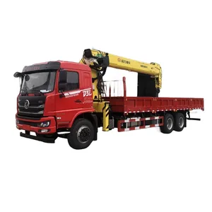Dongfeng guindastes de caminhão com lança telescópica de braço reto, 4x2 de alta qualidade, 8 toneladas, para transporte de carga, guindastes de caminhão nunca usados