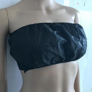 Sujetador desechable sin tirantes de tela no tejida, talla única, negro, para salones de belleza, saunas y spas - Product Image 1