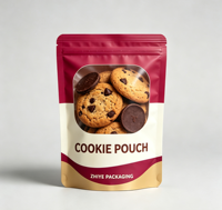 Sachet Doypack Personnalisé en PE Mylar de Qualité Alimentaire Recyclable avec Fermeture Éclair et Fenêtre Transparente pour Snacks