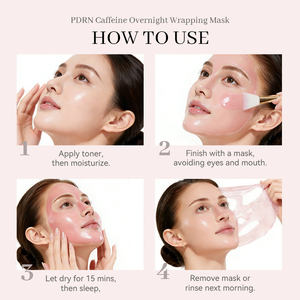 कारखाना गुलाबी कोलेजन जेली जेल मास्क, मजबूत कंजूस पिडन कैफीन स्लीप मास्क रात छिलके-ऑफ मास्क-गुलाबी - Product Image 4