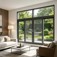 Ventanas Abatibles de Doble Capa de Vidrio y Aleación de Aluminio Personalizadas para Proyectos Residenciales de Villas