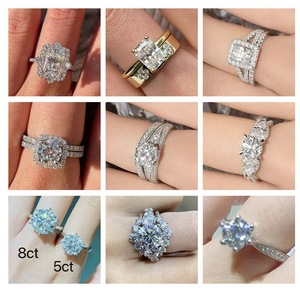 Anelli di Gioielleria Personalizzata per Donne, Eternità in Argento Sterling 925 con Certificato GRA, VVS1, per Fidanzamento, Matrimonio e Uso Quotidiano, in Moissanite - Product Image 3