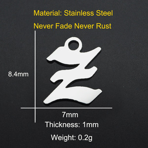 Mạ Vàng Thép Không Gỉ A- Z Mặt Dây Chuyền Cũ Tiếng Anh Phông Chữ Ban Đầu <span class=keywords><strong>B</strong></span>ảng Chữ Cái Quyến Rũ Tự Làm Đồ Trang Sức Làm Mặt Dây Chuyền Tiếng Anh Thư Quyến Rũ - Product Image 5