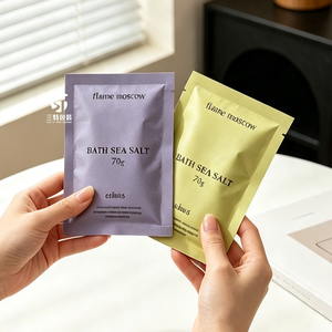 Factory Custom Digital Printing Kraft Paper <b>Packaging</b> Bags Three Side Seal Pouches for Bath Salt <b>Jewelry</b> Apparel Accessories - Product Image 6