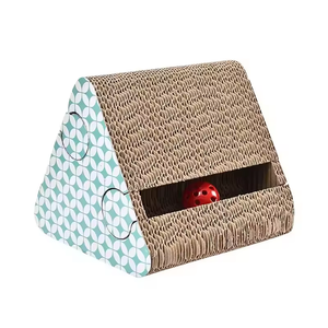 <span class=keywords><strong>Cat</strong></span> Scratching Pad Kartonnen Omkeerbare <span class=keywords><strong>Cat</strong></span> Scratcher Grote Brede Gegolfde Moderne Slaapbank Met Kattenkruid - Product Image 3