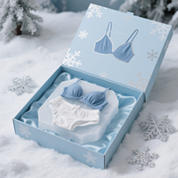 Boîte cadeau pliable spéciale pour mère bébé Contact de qualité alimentaire Soutien-gorge d'allaitement Emballage de culotte Logo estampage à chaud pour corset de sous-vêtements