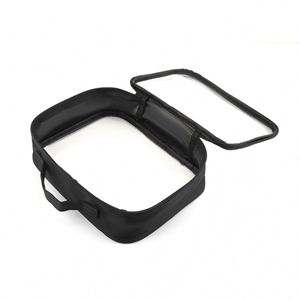 Sac de toilette de voyage personnalisé haute capacité, portable, étanche, transparent en PVC, format quart, pour cosmétiques et maquillage - Product Image 3