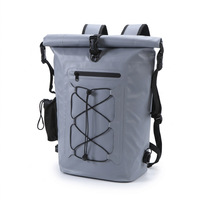 Sac isotherme imperméable en PVC de 25 L, sac à dos étanche à fermeture roll-top pour garder les boissons fraîches, idéal pour le camping en plein air, la plage ou les fêtes