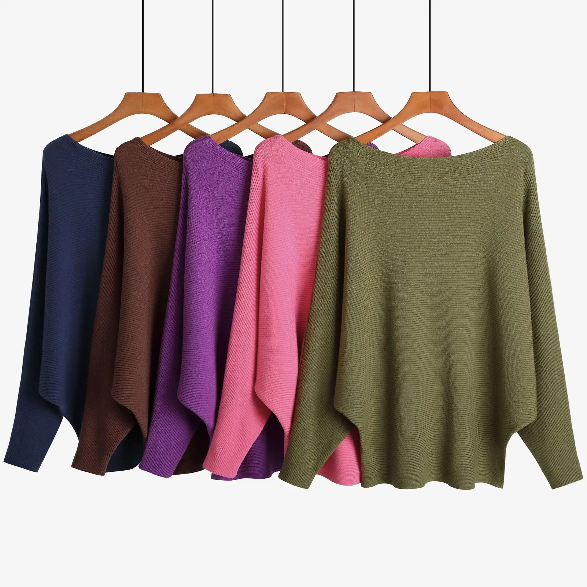 Roupas de malha mohair perempuan personalizadas para jovens, blusa de lã de barbatana lisa e fofa para uso ao ar livre, roupa feminina de gola redonda