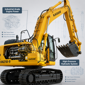 Excavadoras de orugas Kaisan 21 a 24 T, certificadas CE EPA, estándar de emisiones europeo, excavadora de gran tamaño para minería de oro - Product Image 5
