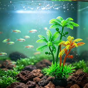 Mini Planta Artificial de Plástico de 10cm para Aquário, Grama Falsa para Decoração de Paisagem de Tanque de Peixes, Ornamento de Planta Aquática Verde Simulada - Product Image 3