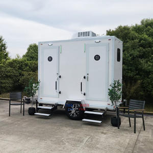 Meilleure vente Australie <span class=keywords><strong>Nouvelle</strong></span>-Zélande Remorque WC climatisée <span class=keywords><strong>de</strong></span> luxe à 2 cabines pour concert en plein air - Product Image 3