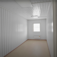 Maison conteneur moderne en kit, unité modulaire préfabriquée directement de l'usine avec structure en acier galvanisé pour bureau, hôtel, camping