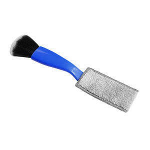 Brosse à poussière pour voiture, double tête, en ABS, nylon et laine, pour le nettoyage des fentes de ventilation intérieures, grande taille, noire - Product Image 5