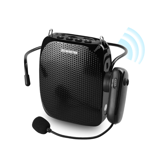 ZOWEETEK 10W Mini Teacher Voice Amplifier Portable Wireless and Wired Headset Microphone Voice Amplifier for Teaching Tour Guide