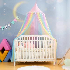 Arcobaleno letto a baldacchino lucente per bambini principessa cupola rotonda <span class=keywords><strong>tenda</strong></span> per bambini culla baldacchino gioco <span class=keywords><strong>tenda</strong></span> per ragazze - Product Image 4