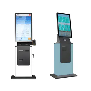 Умный 32-дюймовый сенсорный экран для самообслуживания, настенный информационный киоск-терминал с билетным принтером