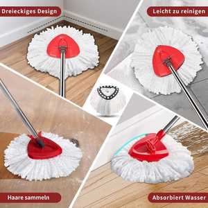 5 Pack O-Cedar EasyWring <b>Mop</b> <b>Head</b> Refills <b>Microfiber</b> Spin <b>Mop</b> Replacement Pads for Deep Cleaning Washable & Absorbent - Product Image 5