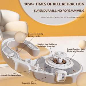 Guinzaglio per cani retrattile in Nylon resistente in Nylon con impugnatura antiscivolo portatile a 360 ° - Product Image 2