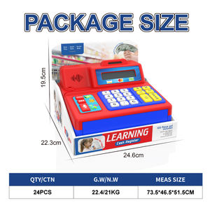 Calculadora MILI, caja registradora de juguete con micrófono de sonido Real, tarjeta de crédito para niños, juego de cajero educativo para aprendizaje de matemáticas - Product Image 6