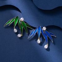 Broche en bambou avec perle d'eau douce naturelle de style chinois XILIANGFEIZI, design haut de gamme, épingle pour cheongsam