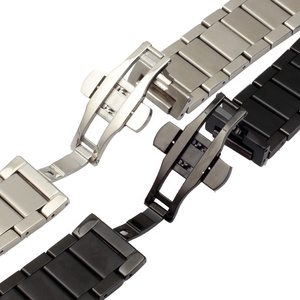 <span class=keywords><strong>Bracelet</strong></span> de <span class=keywords><strong>montre</strong></span> en métal de luxe à maillons solides 3 perles en acier inoxydable noir pour <span class=keywords><strong>montre</strong></span> <span class=keywords><strong>Hublot</strong></span> Bigbang or matériel taille 26mm - Product Image 6