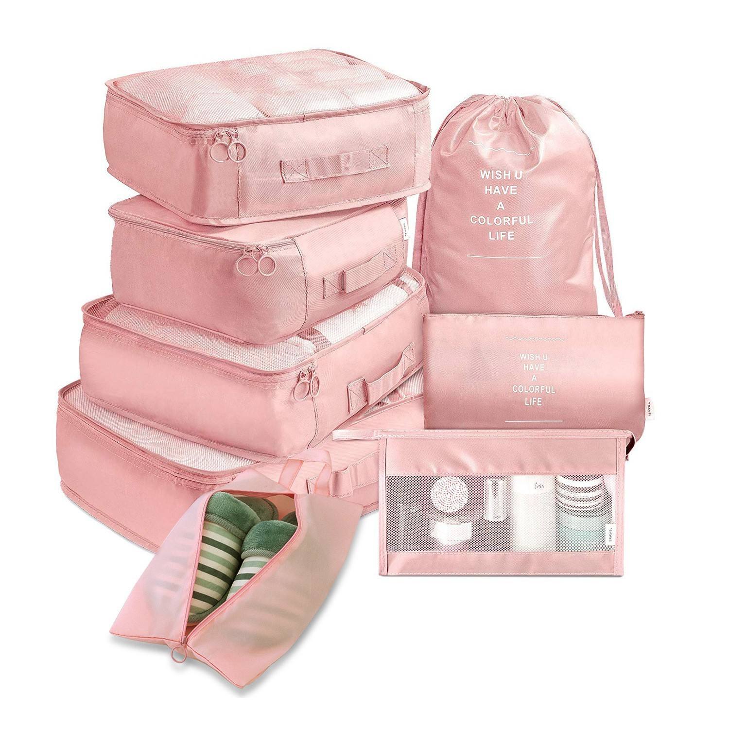 Pink 8-Piece Set (Cosmetic Bag)