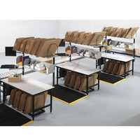 Station de travail de table d'emballage avec convoyeur à billes pour atelier/usine