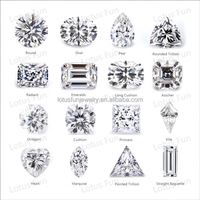 Moissanite en vrac certifiée Gra, couleur D, blanc, jaune, violet, vert, rouge, rose, noir, gris, bleu, 1CT, 6,5 mm