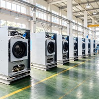 25KG Yığın Tipi Ön Yüklemeli Otomatik Çamaşır Makinesi Büyük Kapasiteli 12KG Yıkama ve 13KG Kurutma Makinesi Siyah Renk 220V 50HZ