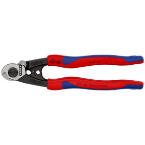 Cisailles à câbles KNIPEX 95 62 190 SB, en acier forgé, avec poignées multi-composants, 190 mm - Product Image 1