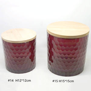 <strong>Custom</strong> Large <strong>Overflow</strong> Capacity 1800 ml 60 oz Straight Sides Cylinder Glossy Black Outside Candle Jar Wide - Product Image 6