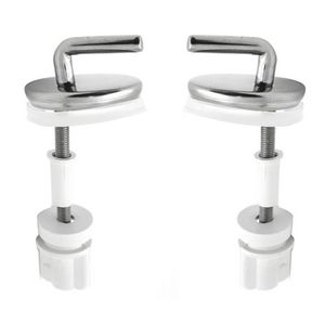 Bisagras Ajustables de Acero Inoxidable Cromado de 11 cm de Ancho y 18 cm de Alto para Asientos de Inodoro - Product Image 1