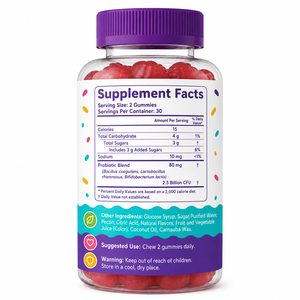 Bonbons Gommeux Multivitaminés Végétaliens pour Adultes, Marque Blanche en Gros, 2,5 Milliards de UFC, Supplément Essentiel de Minéraux, Antioxydant, Immunité - Product Image 6