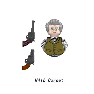 Accessoires de figurines de construction militaires américaines : Cowboy du Far West, Sheriff, Soldat de l'Armée, Modèle de jouet de construction MOC City - Product Image 2