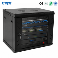 Armoire de serveur réseau FINEN WS ODM OEM 19'' 4U-18U, rack mural pour centre de données, vidéosurveillance, télécommunications, bureau, école, en stock