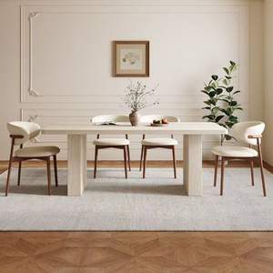 In stile francese moderno e minimalista rettangolare tavolo da pranzo grotta romana lastra di legno <span class=keywords><strong>mobili</strong></span> per la casa per il piccolo appartamento per la vita urbana - Product Image 5