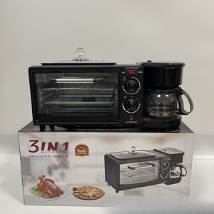 Macchina per Colazione 3-in-1, Forno Elettrico Multifunzione, Piastra per Friggere, Macchina per Caffè <span class=keywords><strong>4</strong></span> Tazze, Struttura in Alluminio - Product Image 6