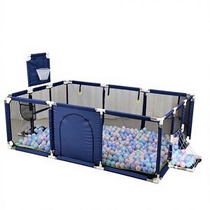 Parque <span class=keywords><strong>infantil</strong></span> para bebés, valla de seguridad para niños, para uso en interiores, para la seguridad al caminar, nuevo, con piscina de bolas, fabricante, venta al por mayor, modelo HN668, de tela - Product Image 1