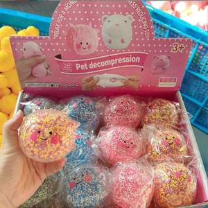 Balles anti-stress pour adultes, jouets moelleux en forme de boulettes mignonnes, à thème animal, balles lumineuses à presser, balles LED Slime - Product Image 3