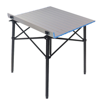 Table pliante portable moderne Feistel, petite taille, ultra-légère, en acier inoxydable, hauteur réglable, mobilier d'extérieur, pique-nique, camping