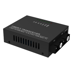 Fast <b>Ethernet</b> Fiber Switch 2F4E Fiber Media Converter with 2 Single-Fiber SC 20KM Optical Fiber Transceiver - Product Image 1