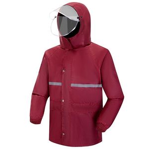 Grandpa Ra Universal Adult Full-Body Raincoat &amp; Rain Pants Set Reflective Rainproof Double-Layer 23 Silk <strong>PVC</strong> Model 048 - Product Image 3