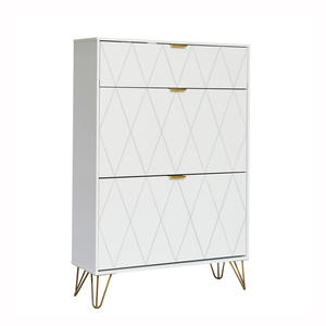 2023 Japandi Style multicouche MDF armoire à <span class=keywords><strong>chaussures</strong></span> <span class=keywords><strong>femmes</strong></span> mince gain de place Convertible tiroir fer acier jambes pour meubles de maison - Product Image 1