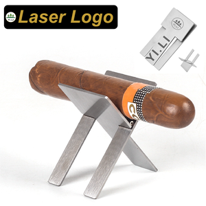 Support de cigare pliable portable avec logo personnalisé en gros, support de chaise en métal, accessoires de style luxueux pour cadeau - Product Image 1