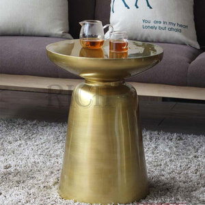 Đồ Nội Thất Khung Nhôm Bàn Cuối Trang Trí Sang Trọng Side End Thỉnh Thoảng Bảng Trong Nhà Nhỏ Phòng Khách Hiện Đại Màu Vàng Side Bảng - Product Image 5