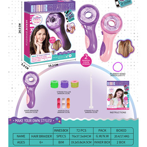 Tresseur de cheveux électrique AiJH pour filles, machine à tresser DIY, kit de coiffure torsadée, cadeau pour enfants, jouets de maquillage - Product Image 6