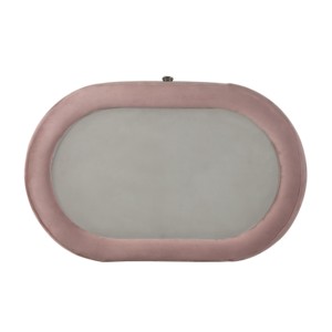 Comodino in Velluto Rosa con Due Cassetti e Gambe in Metallo Cromato, Arredamento per Camera da Letto - Product Image 6