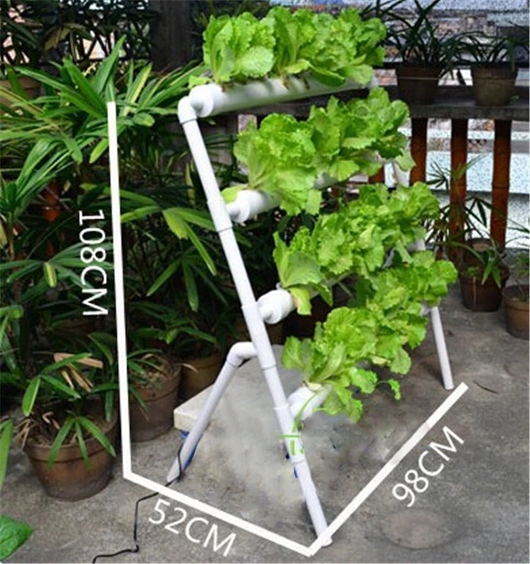 Kit Idroponico Kaibrite 6 Tubi PVC 54 Fori - Sistema Coltivazione Senza Suolo Per Erbe E Verdure